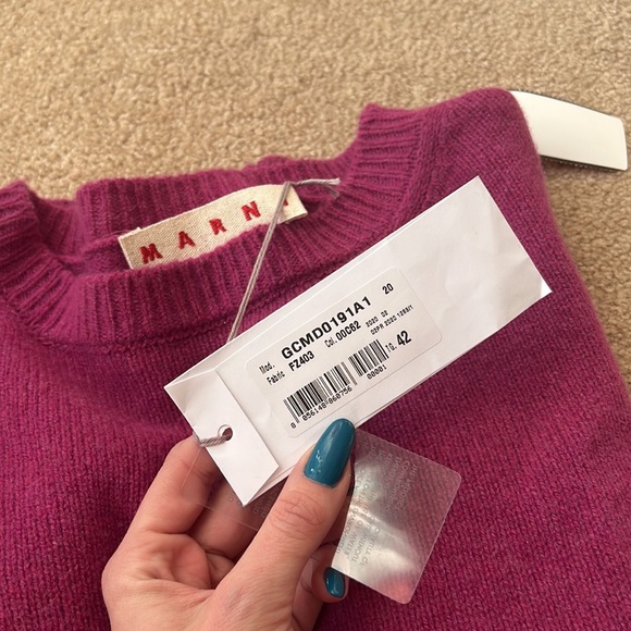 MARNI Wool Knit Sweater. Sz 42, Gumdrop Purple - Picture 9 of 9